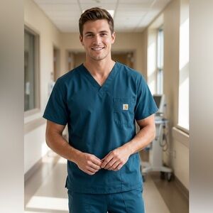 Carhartt Blue V-Neck Top